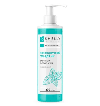 Cooling Foot Gel Shelly, with menthol and mint oil, 200 ml