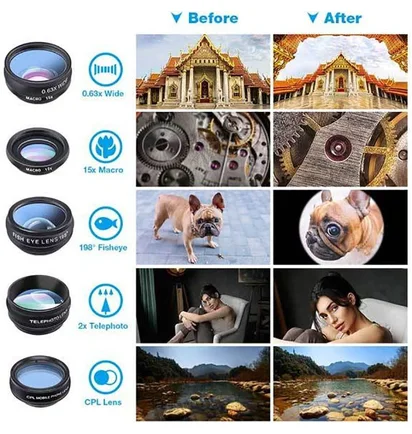 Набір лінз для телефону Apexel 10-in-1 Phone Lens Kit APL-DG10 у чохлі