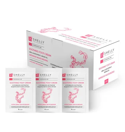 Softening Foot Cream Shelly, with urea, algae extract and argan oil, 4 ml