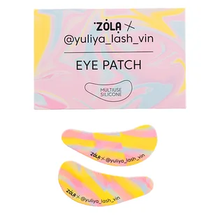 Силиконовые патчи ZOLA x Yuliya Lash Vin, желто-розово-голубые, 1 пара