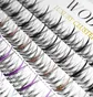 Накладні пучкові вії WoBs Fairy Lashes 20D, товщина 0.07, довжина 8-10 мм, Mix Color, 200 шт