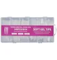 Przezroczyste tipsy żelowe Soft, Raspberry, 240 szt