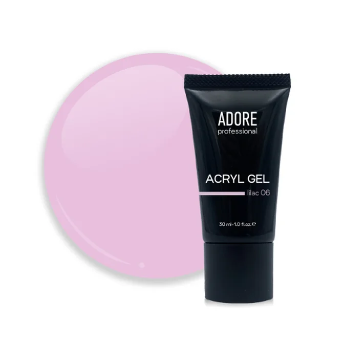 Камуфлюючий акрил-гель для нігтів Adore Professional №06 Lilac, 30 мл
