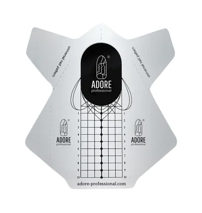 Форми-шаблони для нарощування нігтів Adore Professional PRO Metallized, 100 шт