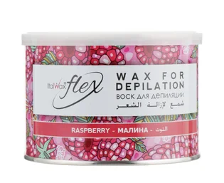 Теплий віск у банці Italwax Flex, Raspberry (Малина), 400 г