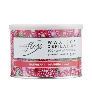 Теплий віск у банці Italwax Flex, Raspberry (Малина), 400 г