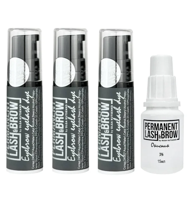 Zestaw do koloryzacji brwi Permanent Lash&Brow Color + oksydant 3%