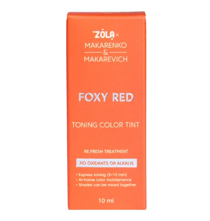 Тонирующая краска для бровей ZOLA x Makarenko, Foxy Red, 10 мл