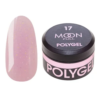 Nail Extension Polygel Moon Full #17, lilac-white with shimmer, 15 ml