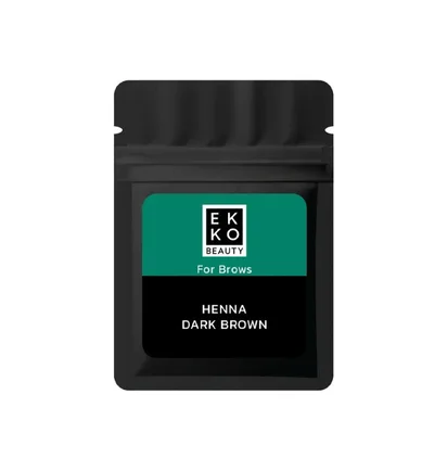 Henna do brwi Ekko Beauty, Dark Brown, w saszetce, 7 g