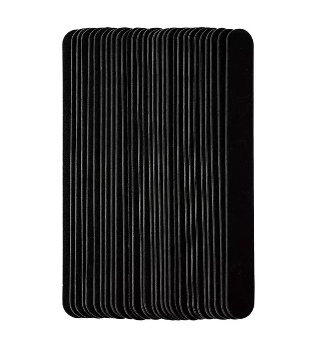 Adhesive Abrasive Nail File Refill, for rectangular base, 180×20 mm, 240 grit, black, 50 pcs