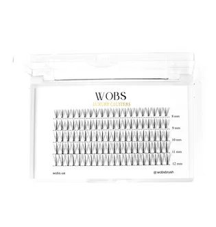 Накладні пучкові вії WoBs Crease Sunray Cross 10D, товщина 0.07, довжина 8-12 мм, 120 шт
