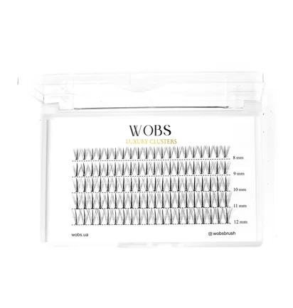 Накладні пучкові вії WoBs Crease Sunray Cross 10D, товщина 0.07, довжина 8-12 мм, 120 шт