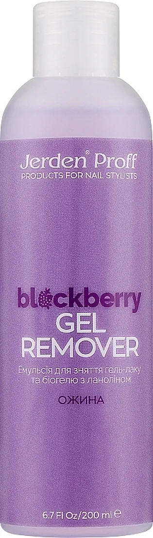 Płyn do usuwania lakieru hybrydowego Jerden Proff Blackberry, 200 ml