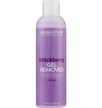Płyn do usuwania lakieru hybrydowego Jerden Proff Blackberry, 200 ml