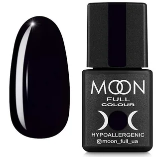 Гель-лак Moon Full Color Gel Polish #188, глибокий чорний, 8 мл