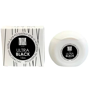 Нитка для розмітки брів Vilmy з пігментом, Ultra Black, 15 м