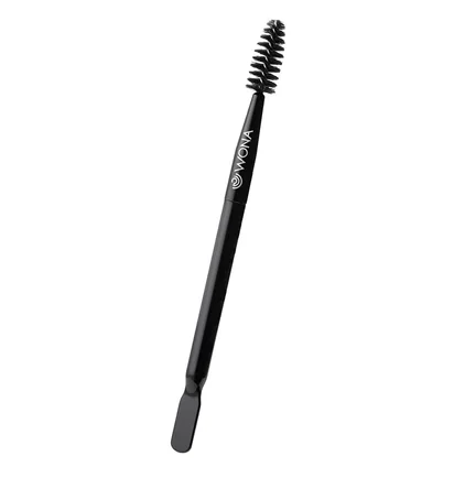 Щіточка з аплікатором для укладання брів Wona Brush & Spatula, чорна
