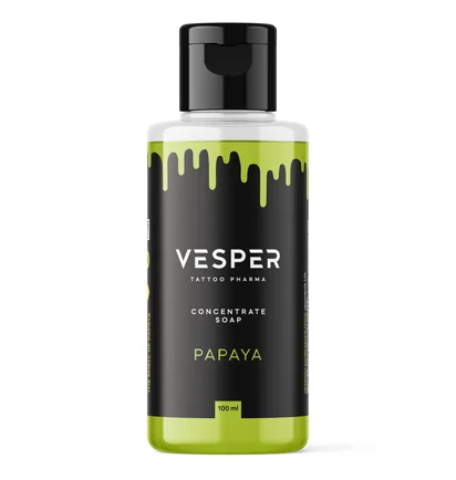 Antybakteryjne mydło-koncentrat do tatuażu Vesper, Papaya, 100 ml