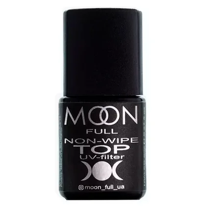 Топ Moon Full для гель-лаку Top Non-Wipe з UV-filter без липкого шару, в баночці, 8 мл