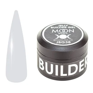 Żel-galaretka do przedłużania paznokci Moon Full Builder #38, jasny szarawo-błękitny, 30 ml