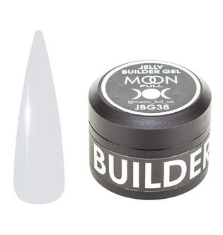 Żel-galaretka do przedłużania paznokci Moon Full Builder #38, jasny szarawo-błękitny, 30 ml
