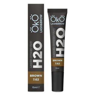 Фарба для брів та вій OKO Lash&Brow H2O Liquid Hybrid Tint, #7.62 Brown, 15 мл