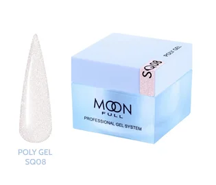 Полігель Moon Full для нарощування нігтів Poly Gel #SQ08, 30 мл