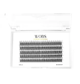 False Cluster Lashes WoBs Fish Tail 20D, thickness 0.10, length 12 mm, 200 pcs