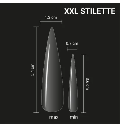 Набір типс для нарощування нігтів Adore Professional SPLETNIца XXL Gel Tips Stiletto, 240 шт