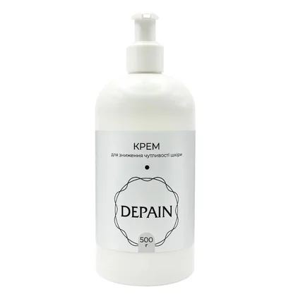 Крем-анестетик для зниження чутливості шкіри Depain, Лідокаїн 4%, Прилокаїн 2.5%,Бензокаїн 1%, 500 г