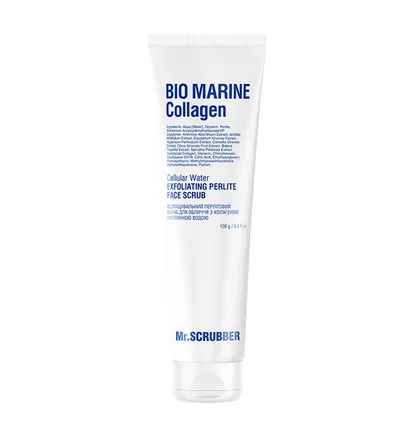 Відлущуючий перлітовий скраб для обличчя Mr.Scrubber Bio Marine Collagen, з колагеном та клітинною водою, 100 г