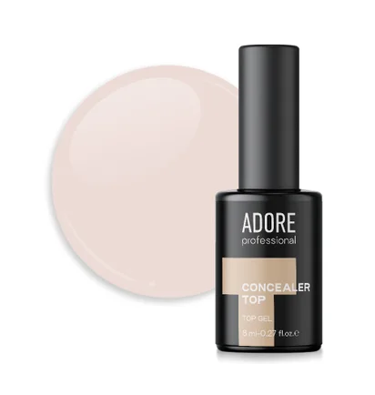 Топ для нігтів без липкого шару Adore Professional Concealer Top №05 Ivory, UV-фільтр, 8 мл