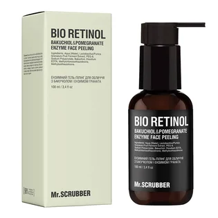 Ензимний гель-пілінг для обличчя Mr.Scrubber Bio Retinol, з бакучіолом та ензимом гранату, 100 мл