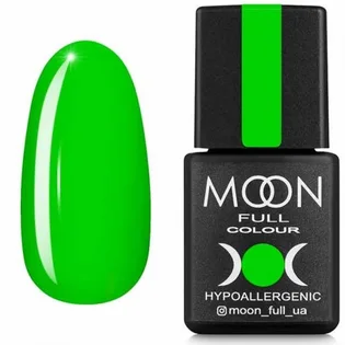 Гель-лак Moon Full Neon #702, яскравий салатовий, 8 мл