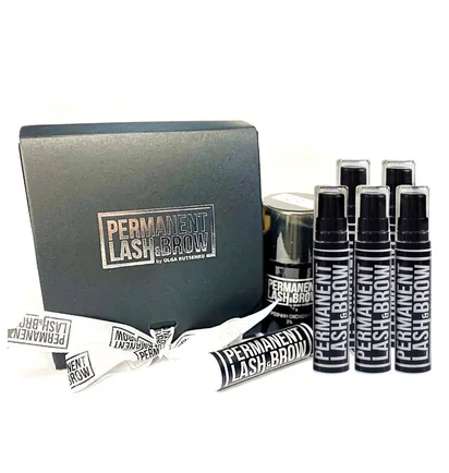 Набор Permanent Lash&Brow: крем-хна + окислитель 3% + энзимный скраб для бровей