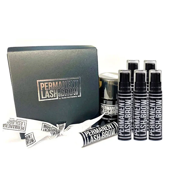 Набор Permanent Lash&Brow: крем-хна + окислитель 3% + энзимный скраб для бровей