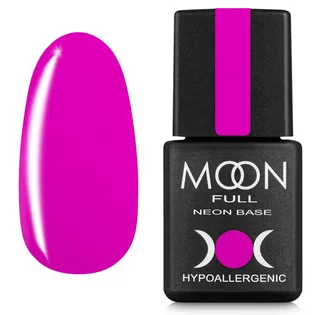 Неонова база Moon Full Rubber Base Neon #05, рожево-бузкова, в баночці, 8 мл