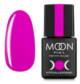 Неонова база Moon Full Rubber Base Neon #05, рожево-бузкова, в баночці, 8 мл