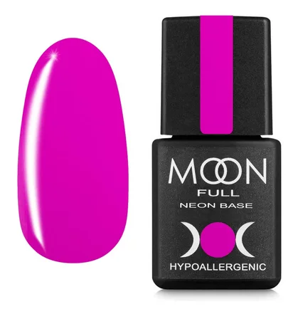 Неонова база Moon Full Rubber Base Neon #05, рожево-бузкова, в баночці, 8 мл