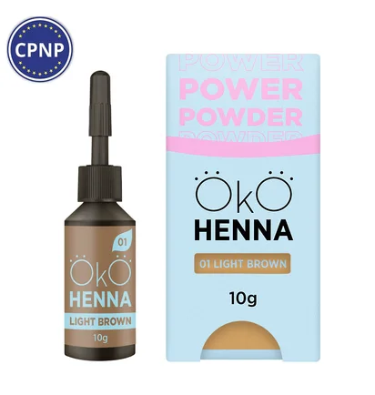 Хна для брів OKO Lash&Brow Power Powder, #01 Light brown, 10 г