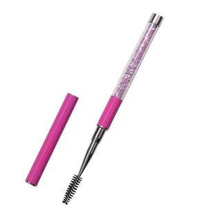 Szczoteczka do brwi i rzęs w etui Diamond, fioletowa