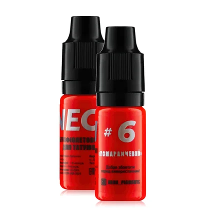 Neon Tattoo Pigment The Mineral, Orange #6, 11 ml