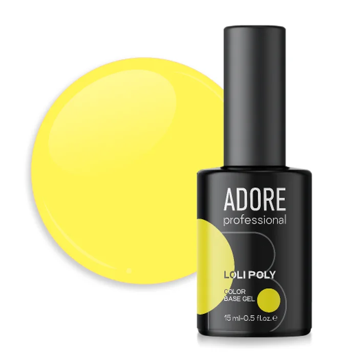 Кольорова полібаза для дизайну нігтів Adore Professional Loli Poly Base №07 Banana, 15 мл