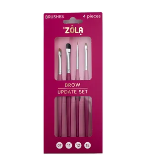 Набор кистей для оформления бровей ZOLA Brow Update Set #07, 11, 12, 15