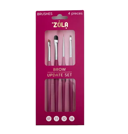 Набор кистей для оформления бровей ZOLA Brow Update Set #07, 11, 12, 15