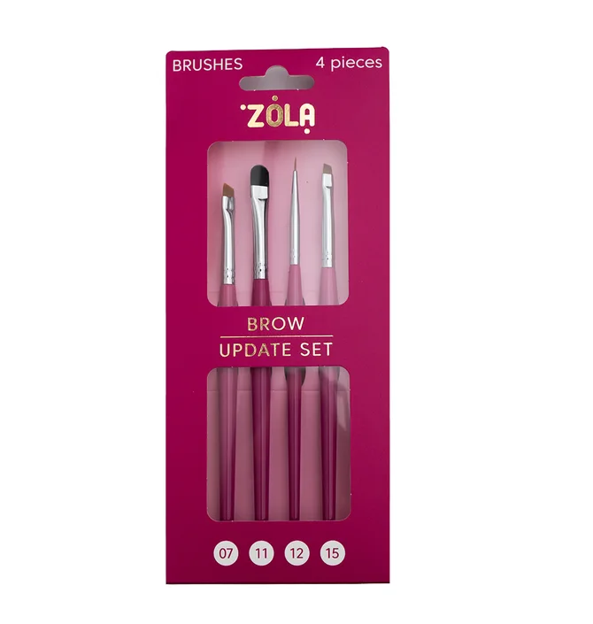 Набор кистей для оформления бровей ZOLA Brow Update Set #07, 11, 12, 15