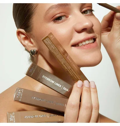 Liner do brwi ZOLA x Makarevich, z pędzelkiem quadro, Brown