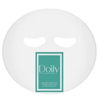 Косметологічна маска-серветка для обличчя Doily, з поліетилену, прозора, 50 шт