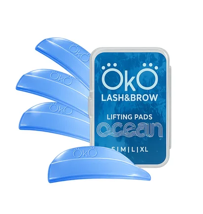 Набір валиків для ламінування вій OKO Lash&Brow Ocean, розмір S/M/L/XL, 4 пари